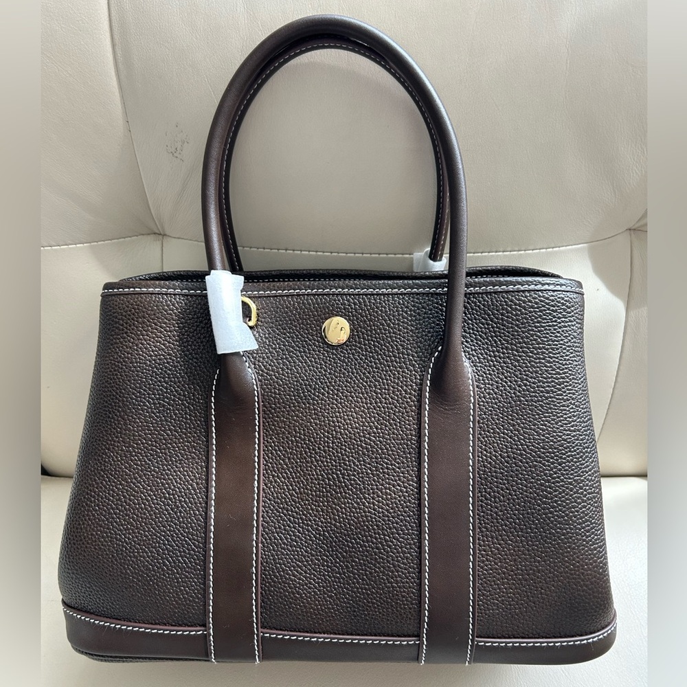 Dark Brown Leather Handbag